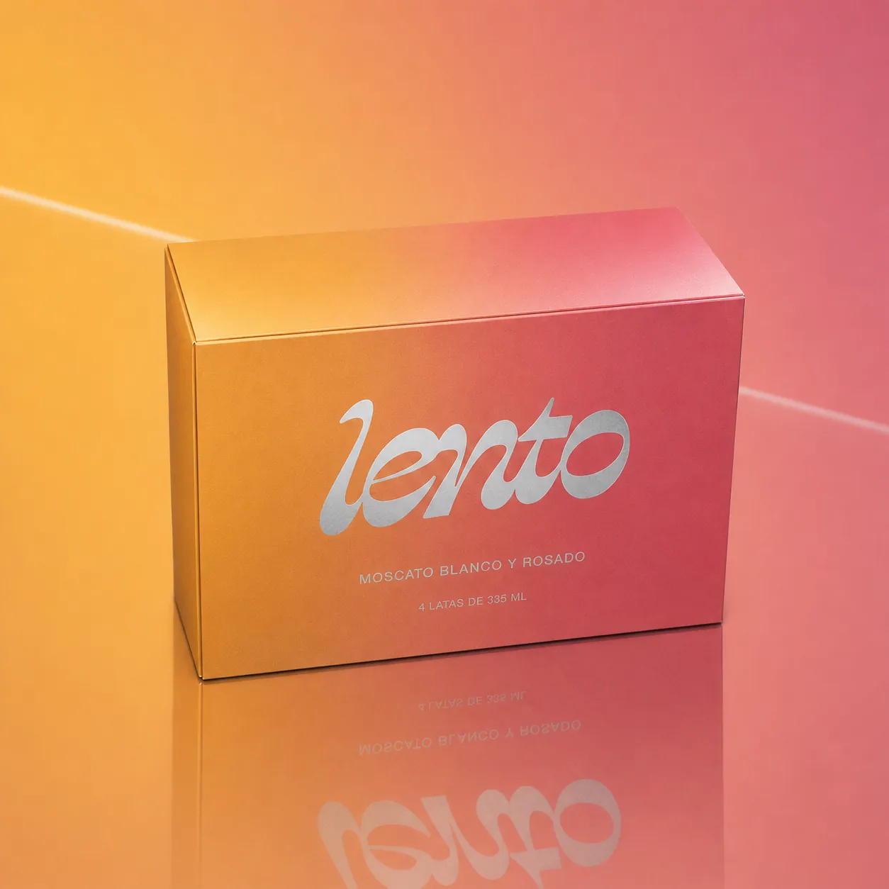 Lento — pack de cuatro latas Moscato Blanco y Rosado